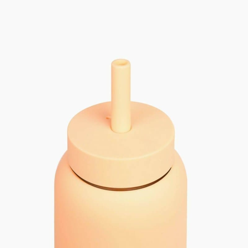 Silikonowa nasadka ze słomką do butelki Mini - Apricot / BINK