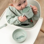 Miska dla sziecka Foodie Happy Clouds - Green / Done by Deer