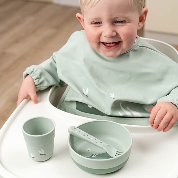 Miska dla sziecka Foodie Happy Clouds - Green / Done by Deer