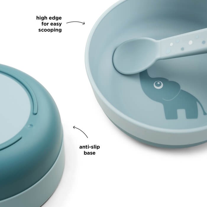 Miska dla sziecka Foodie Happy Clouds - Blue / Done by Deer