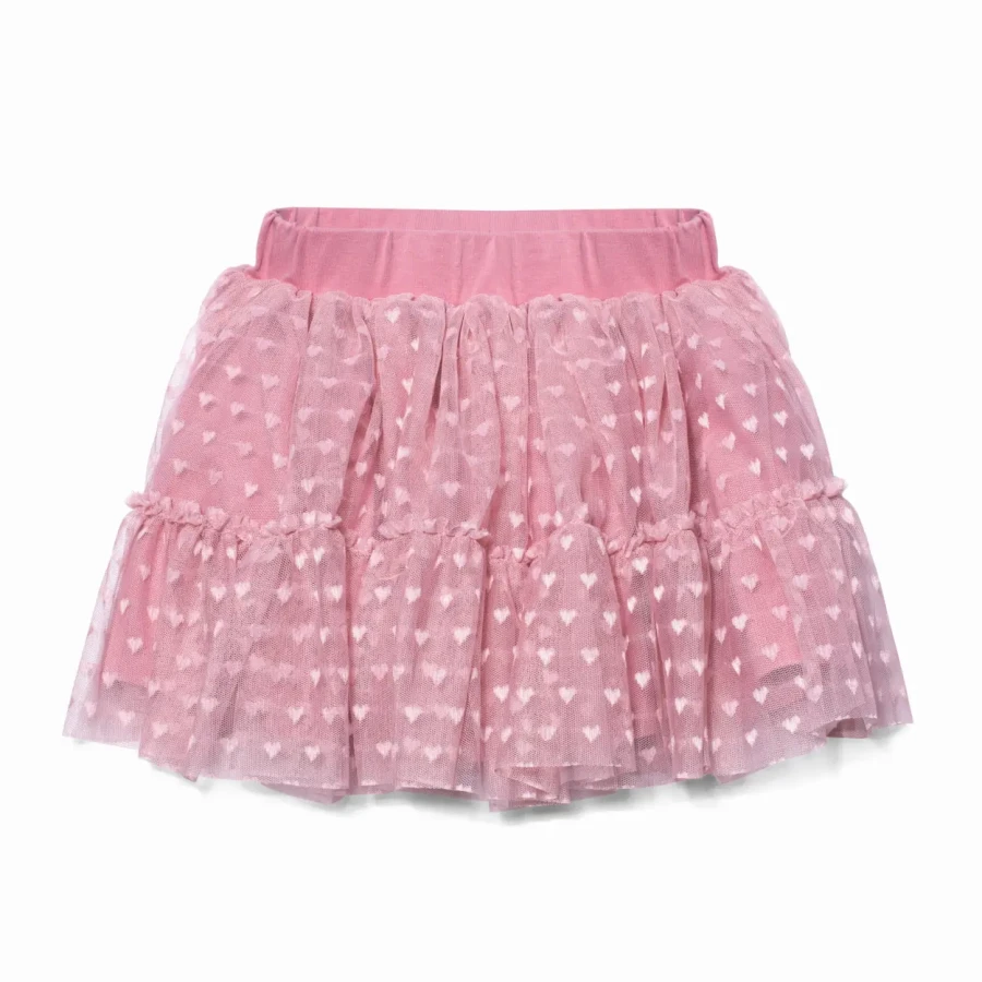 Spódnica serduszka - Jasny brudny róż / Manufaktura Falbanek