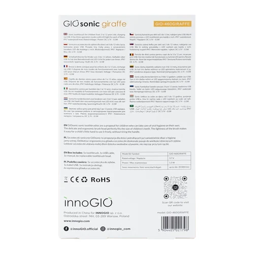 Soniczna szczoteczka GIOsonic Giraffe / InnoGIO