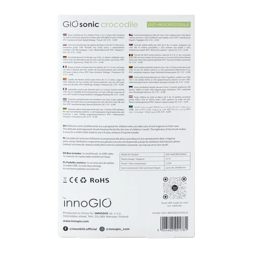 Soniczna szczoteczka GIOsonic Crocodile / InnoGIO
