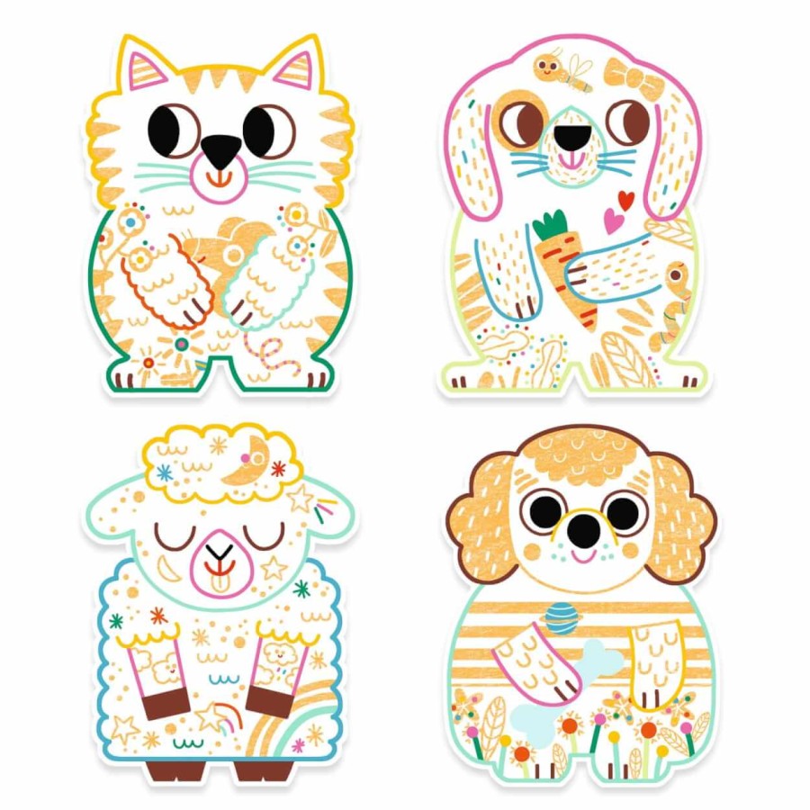 Magiczne kolorowanki - DOMOWE ZWIERZĄTKA / Djeco