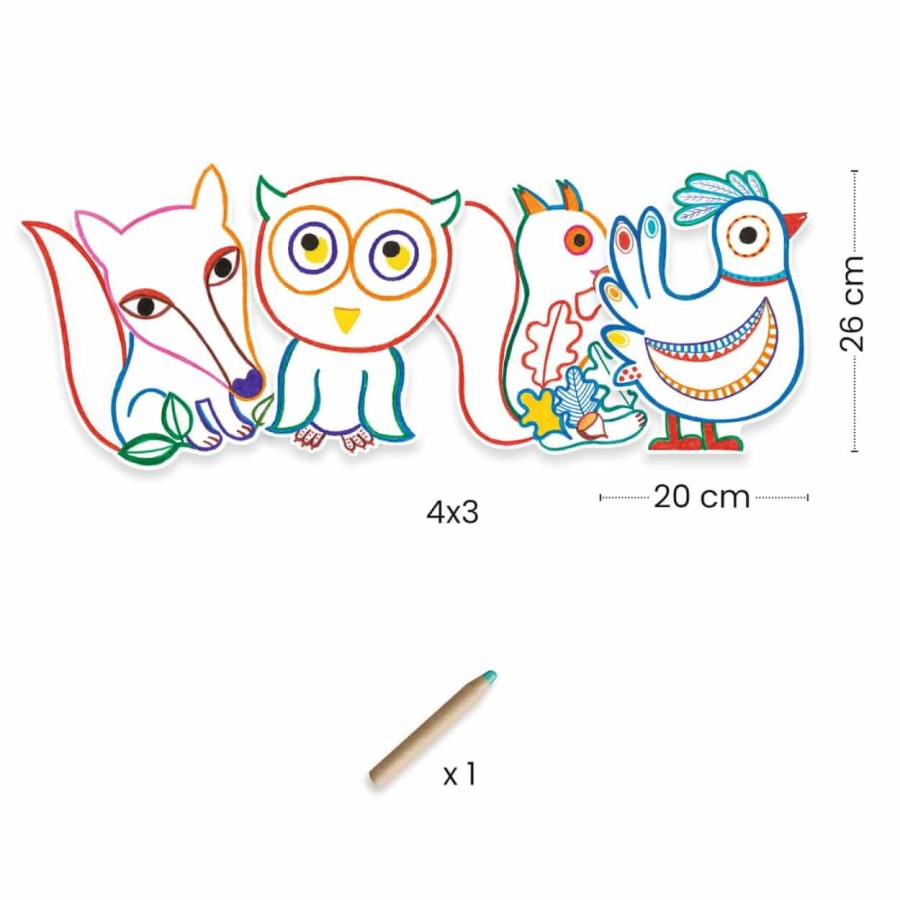 Magiczne kolorowanki - LEŚNE ZWIERZĄTKA / Djeco