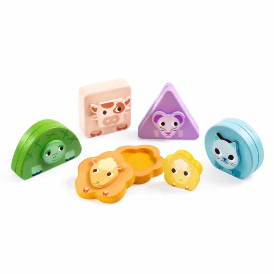 Drewniana magnetyczna układanka FARMA / Djeco