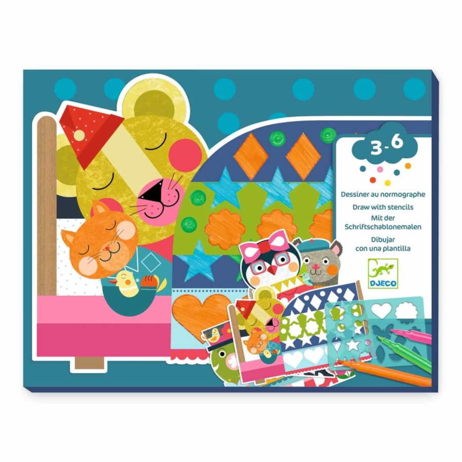 Zestaw artystyczny MALOWANIE Z SZABLONAMI / Djeco