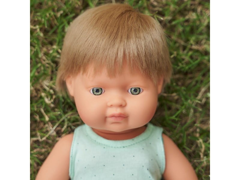 Lalka chłopiec Europejczyk Ciemny blond 38cm Miniland Doll