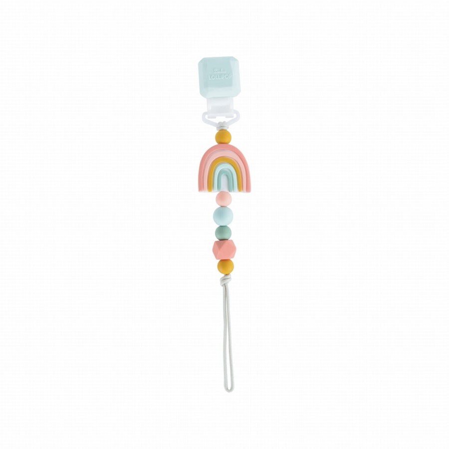 Silikonowa zawieszka do smoczka i gryzaka Darling Rainbow 0m+ / Loulou Lollipop