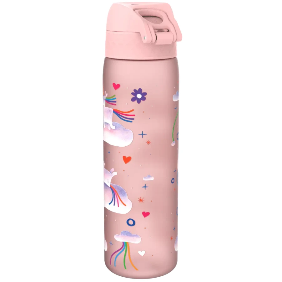 Wąska butelka na napoje - Unicorn Rainbows , 500ml / ION8® I8RF500PPUNIRAIN