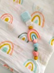 Silikonowa zawieszka do smoczka i gryzaka Darling Rainbow 0m+ / Loulou Lollipop