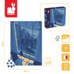 Puzzle artystyczne - Nocny widok w błękicie, 500 elementów  / Janod