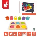 Układanka drewniana sensoryczna "Kształty i dźwięki" / Janod