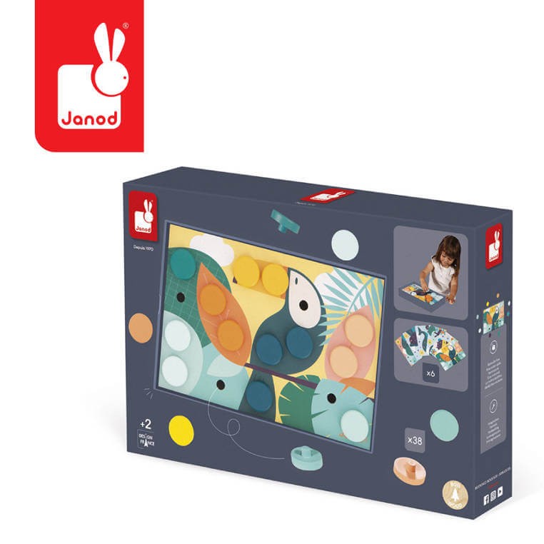 Układanka pierwsza drewniana mozaika 2+ / Janod