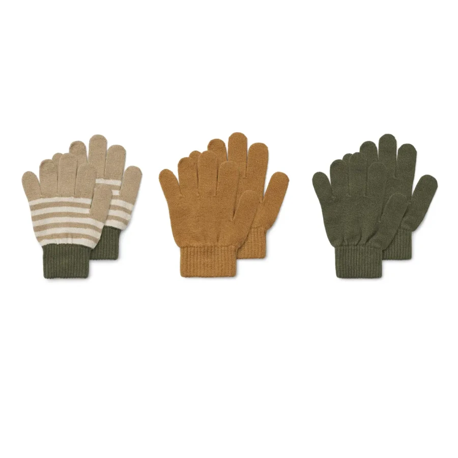 Rękawiczki dziecięce Gamma - Golden Caramel Multi Mix / Liewood