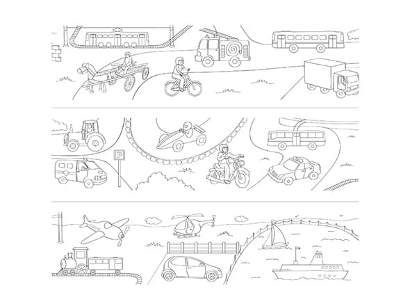 Kolorowanka w rolce Pojazdy 30m / Coloresca