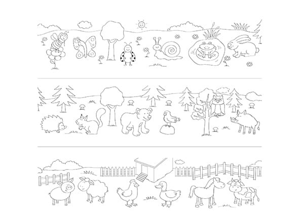 Kolorowanka w rolce Zwierzęta 30m / Coloresca