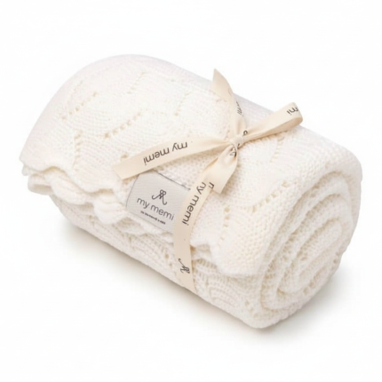 Otulacz ze 100% wełny merino cream - premium collection / My Memi