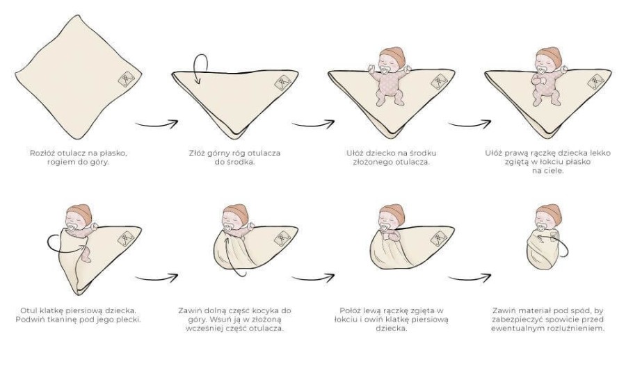 Otulacz ze 100% wełny merino cream - premium collection / My Memi