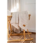 Kocyk ze 100% wełny merino - Stoned sand / La Millou