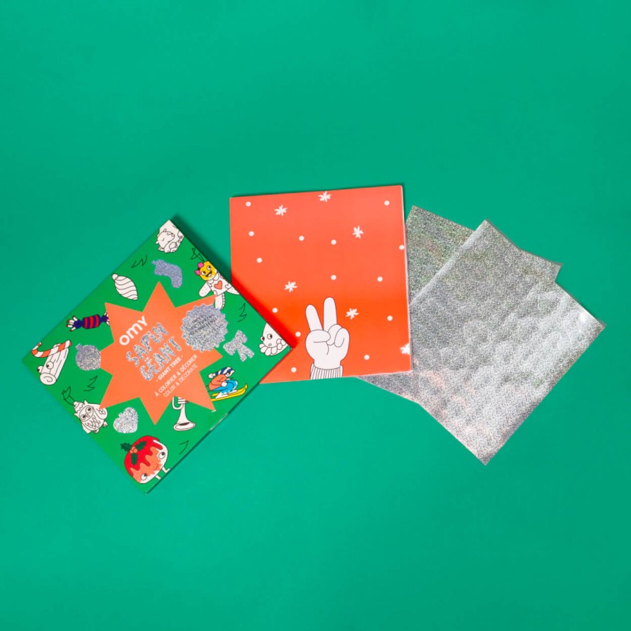 Gigantyczna kolorowanka 100x70 - świąteczne drzewko / OMY