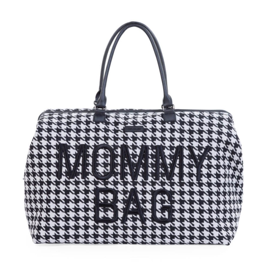 Torba Mommy Bag Czarno-Biała Pepitka / Childhome