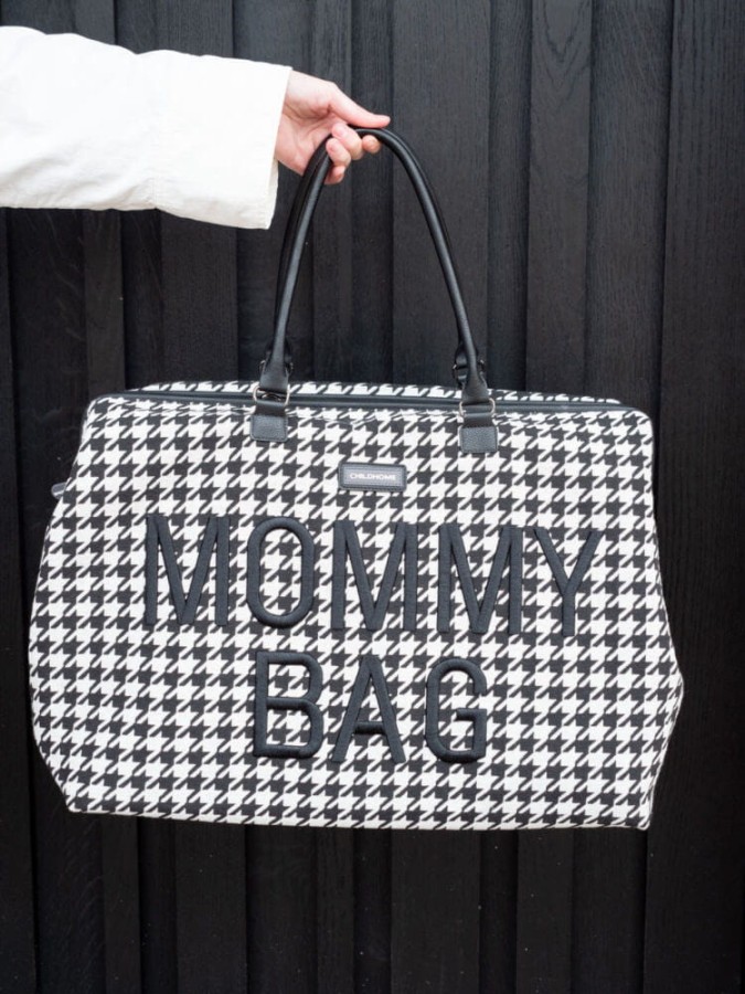 Torba Mommy Bag Czarno-Biała Pepitka / Childhome