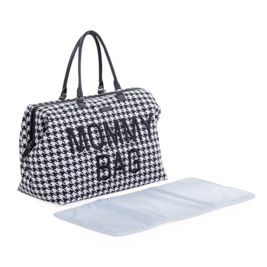 Torba Mommy Bag Czarno-Biała Pepitka / Childhome