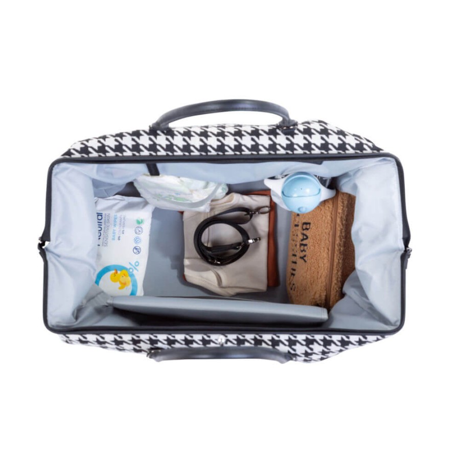 Torba Mommy Bag Czarno-Biała Pepitka / Childhome