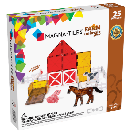 Klocki Magnetyczne Farm Animals 25 el. / Magna-Tiles