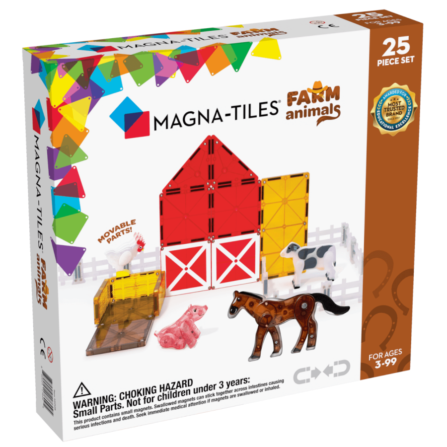 Klocki Magnetyczne Farm Animals 25 el. / Magna-Tiles