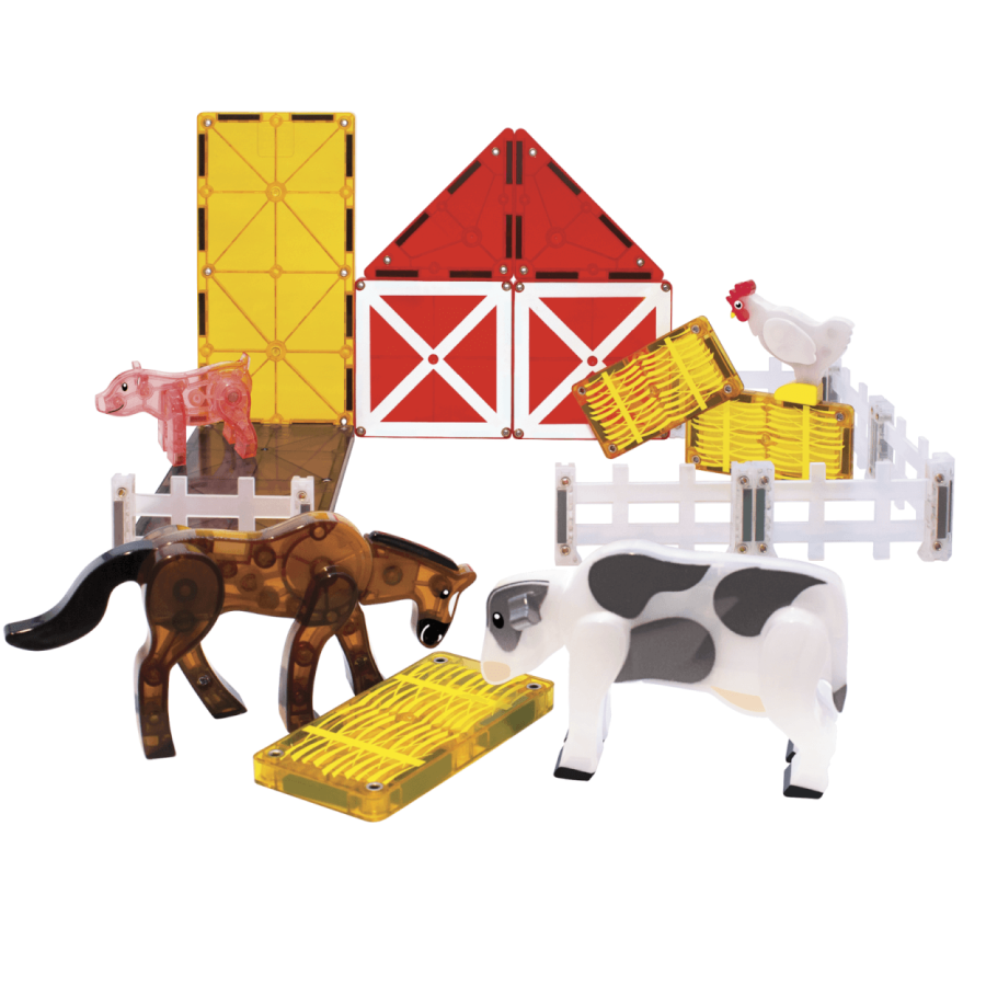 Klocki Magnetyczne Farm Animals 25 el. / Magna-Tiles