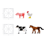 Klocki Magnetyczne Farm Animals 25 el. / Magna-Tiles
