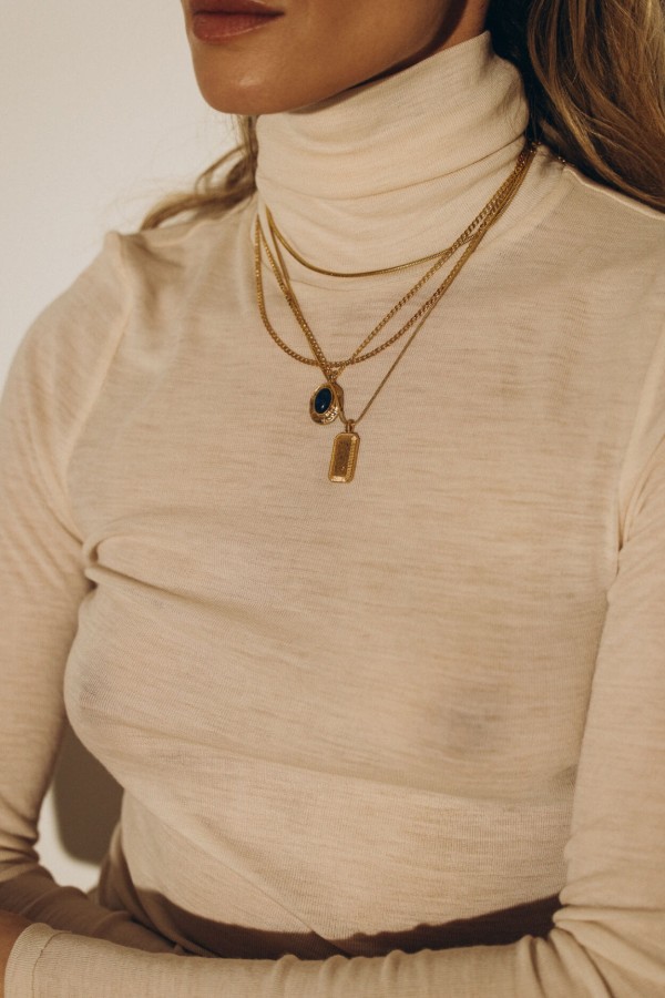 Naszyjnik TRUTH DUMORTIERYT Gold / Oplotka