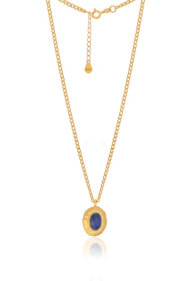 Naszyjnik TRUTH DUMORTIERYT Gold / Oplotka