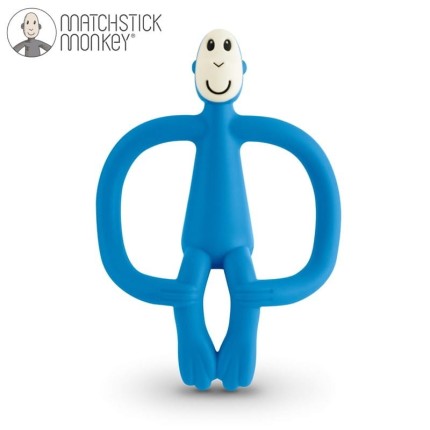 Gryzak masujący ze szczoteczką NIEBIESKI / Matchstick Monkey