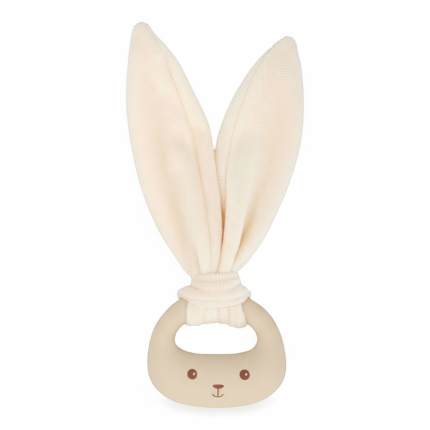 Gryzak silikonowy z miękkimi uszami - Królik kremowy, Lapinoo / Kaloo