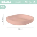 Silikonowy talerzyk z przyssawką pink / Beaba