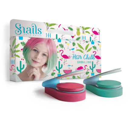 Zmywalne kredy do włosów Hair Chalk - Flamingo / Snails