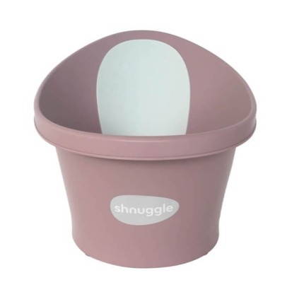 Wanienka z odpływem i piankowym oparciem - Blossom Pink / Shnuggle Baby