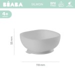 Silikonowa miseczka z przyssawką grey / Beaba