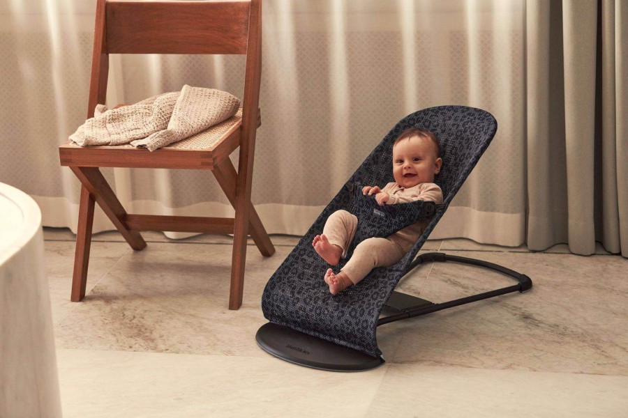 BABYBJORN - leżaczek BLISS MESH - Antracyt, Leopard