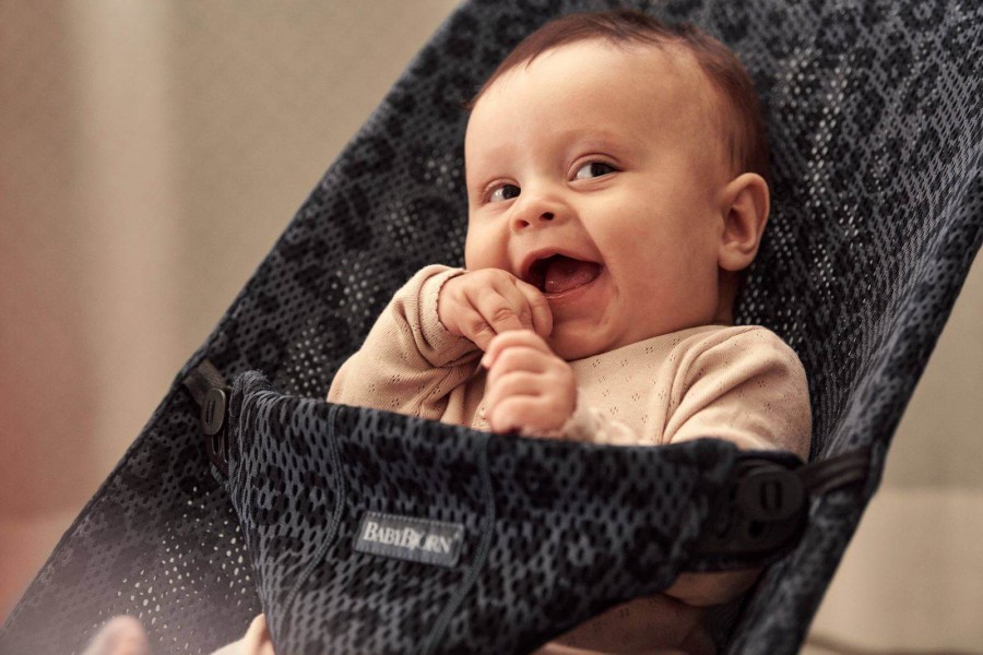 BABYBJORN - leżaczek BLISS MESH - Antracyt, Leopard