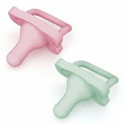 Smoczek silikonowy o kształcie butelki standard różowy i zielony, 2-pak / Dr Brown's