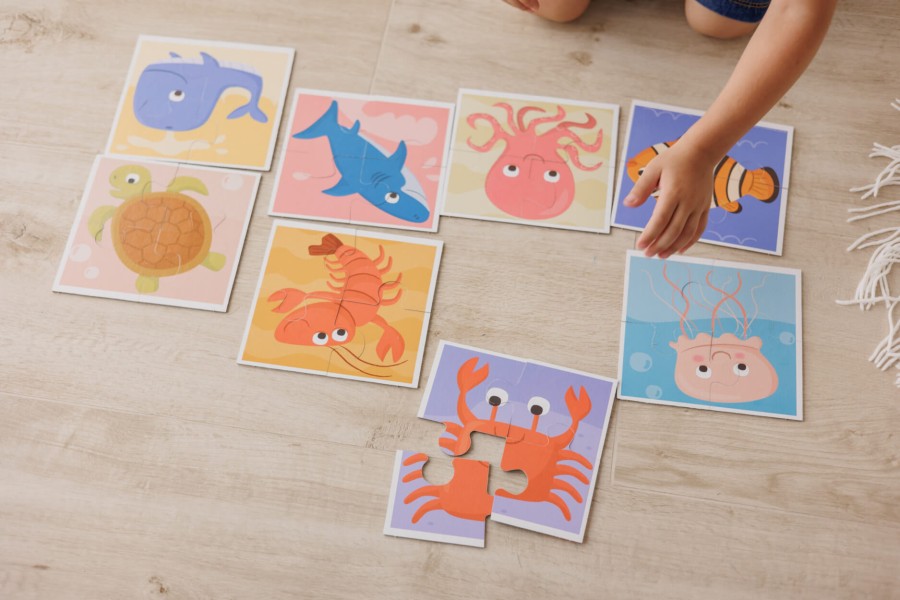 Baby puzzle - dwustronne puzzle dla najmłodszych - MORZE / Ludaticca