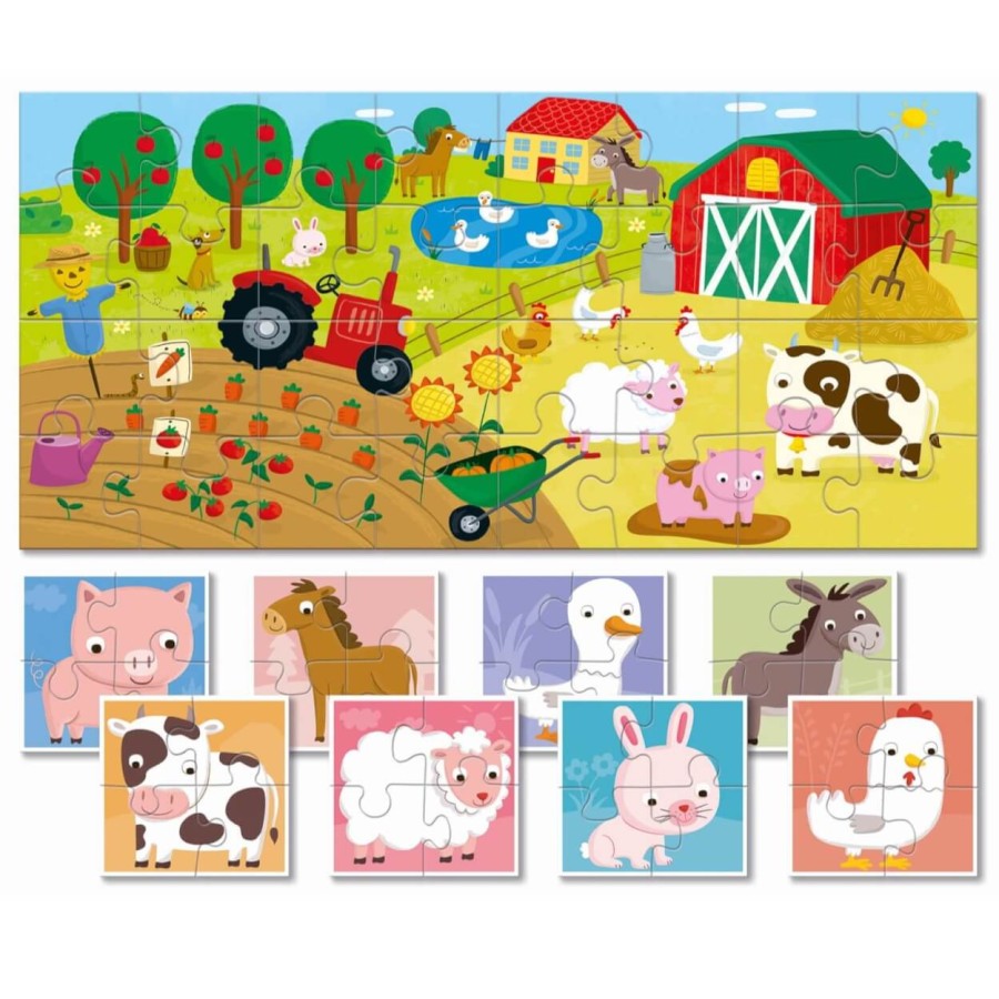 Baby puzzle - dwustronne puzzle dla najmłodszych - WIEŚ / Ludaticca