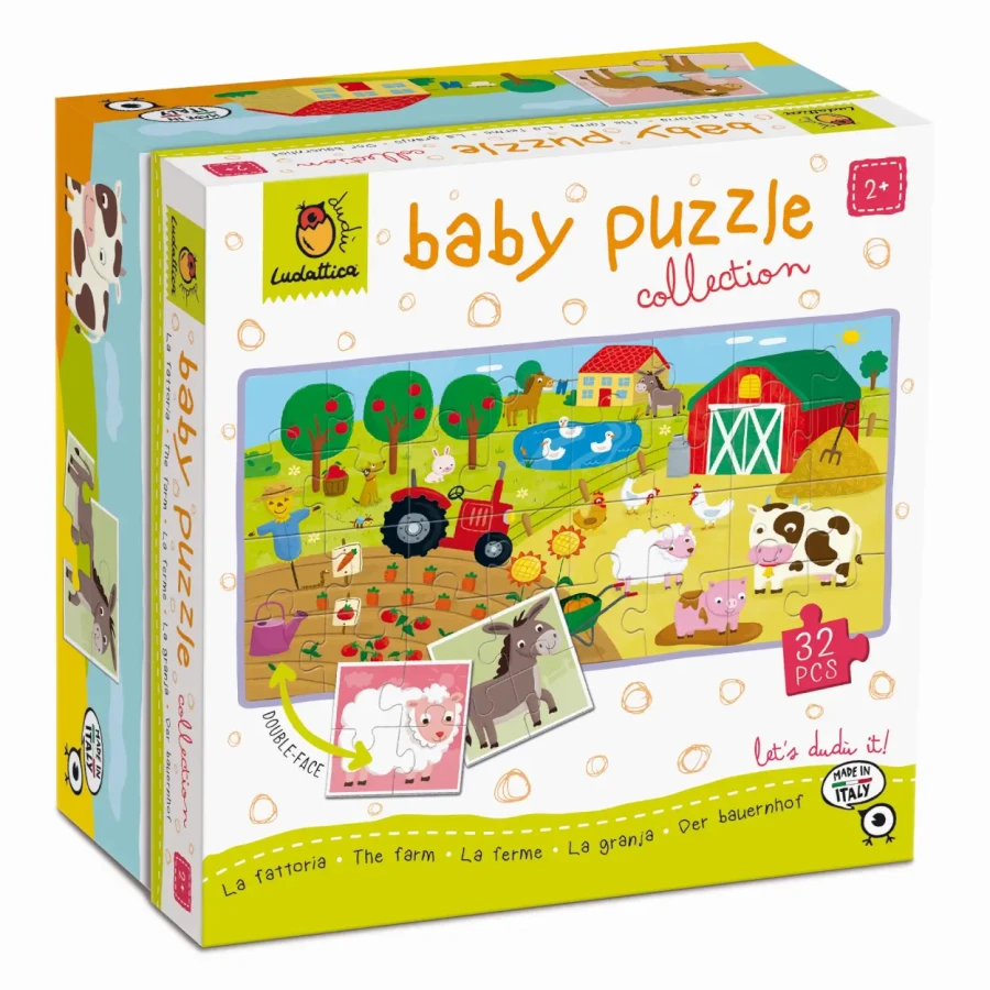 Baby puzzle - dwustronne puzzle dla najmłodszych - WIEŚ / Ludaticca