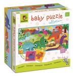 Baby puzzle - dwustronne puzzle dla najmłodszych - DINOZAURY / Ludaticca