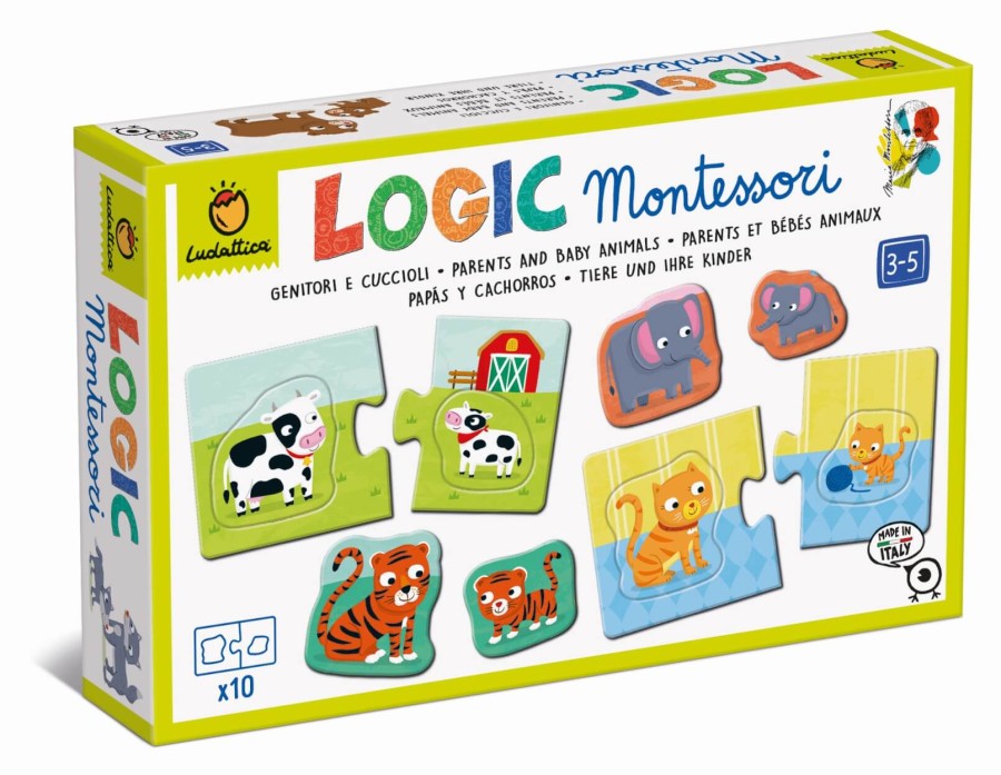 LOGIC Montessori - gra,układanka - ZWIERZĄTKA i ICH MAMY / Ludaticca