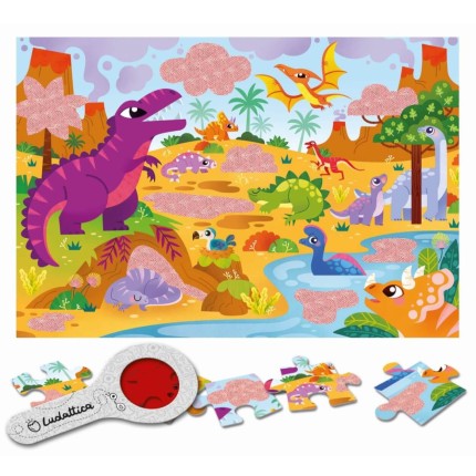 SECRET PUZZLE - puzzle z tajemnicą - DINOZAURY / Ludattica